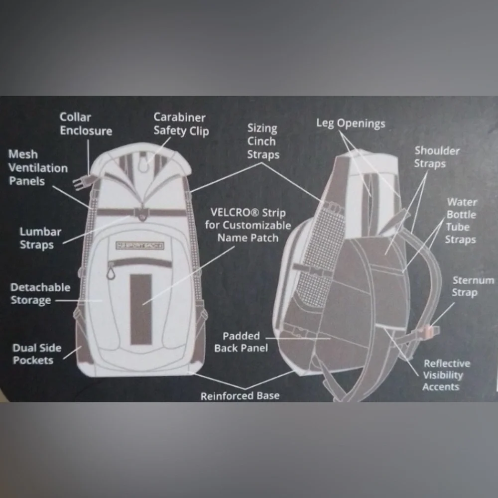 K9 Sport Sack Carrier for Dogs Gray and Black NWOT